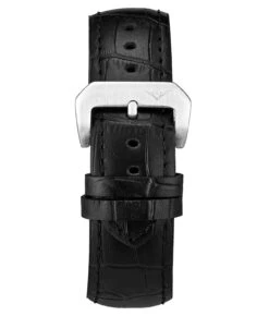 Alligator Embossed Black Leather 24mm Strap(Alligator Embossed Black Leather 24mm Strap 7)