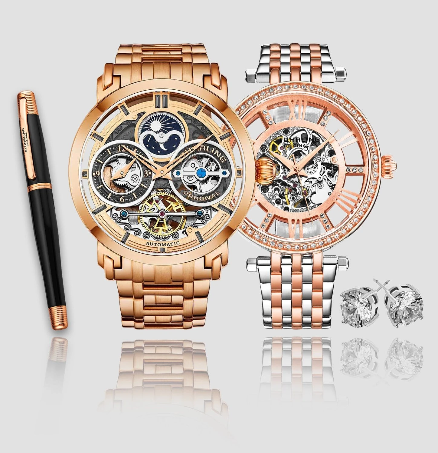 Stunning Skeletons Rose Duo With Signature Pen And Stud Earring(Stunning Skeletons Rose Duo With Signature Pen And Stud Earring) 1 Stunning Skeletons Rose Duo With Signature Pen And Stud Earring(Stunning Skeletons Rose Duo With Signature Pen And Stud Earring)