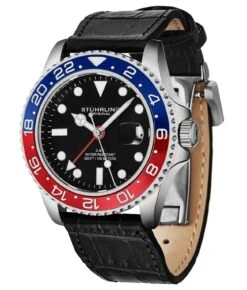 Meridian 3968L GMT Quartz 42mm Diver(Meridian 3968l Gmt Quartz 42mm Diver) -Alexander Store 3968L.02 Black