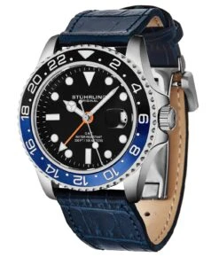 Meridian 3968L GMT Quartz 42mm Diver(Meridian 3968l Gmt Quartz 42mm Diver) -Alexander Store 3968Leather.2