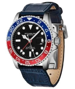 Meridian 3968L GMT Quartz 42mm Diver(Meridian 3968l Gmt Quartz 42mm Diver) -Alexander Store 3968Leather.4