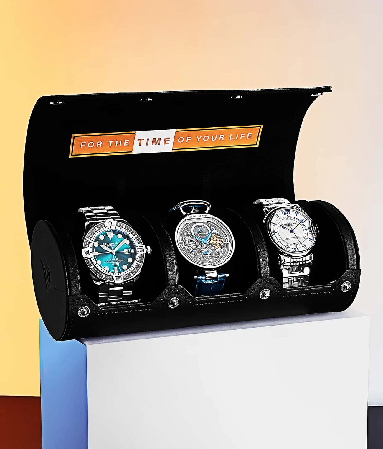 3 Slot Travel Watch Vegan Leather Case(3 Slot Travel Watch Vegan Leather Case) 4 3 Slot Travel Watch Vegan Leather Case(3 Slot Travel Watch Vegan Leather Case) - Image 4