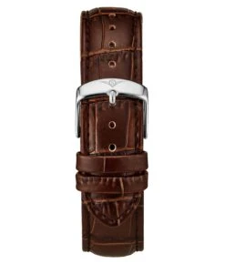Genuine Calfskin Brown Leather Alligator Embossed 22mm Strap(Genuine Calfskin Brown Leather Alligator Embossed 22mm Strap)