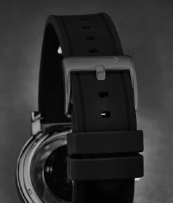 22mm Silicone Black Rubber Sport 22mm Strap(Silicone Black Rubber Sport 22mm Strap 6)