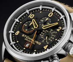 Volda 929 Aviator 45mm Quartz Watch(929 Quartz 45mm Aviator) -Alexander Store 929.01 Macro Dial