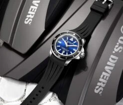 Maritimer 935 Quartz 43mm Diver(Maritimer 935 Quartz 43mm Diver) -Alexander Store 935.02 flippers aqua