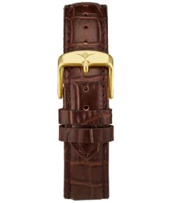 Alligator Embossed Brown Leather 20mm Strap(Alligator Embossed Brown Leather 20mm Strap)