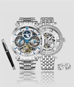 Stunning Skeletons Duo With Signature Pen And Stud Earring(Stunning Skeletons Duo With Free Signature Pen And Diamond Stud Earring)