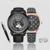 Fashion Time Quartz Set With Signature Pen And Stud Earring(Fashion Time Quartz Set With Free Signature Pen And Diamond Stud Earring)