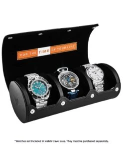 3 Slot Travel Watch Vegan Leather Case(3 Slot Travel Watch Vegan Leather Case)