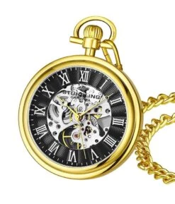 Heritage Hand-Wind Skeleton 48mm(3980 Hand Wind 48mm Skeleton) -Alexander Store Stuhrling 3980.3 DF