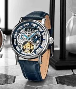 Macrocosm 4000 Automatic 43mm Skeleton With Dual Time(4000 Automatic 43mm Skeleton) -Alexander Store Stuhrling 4000.1 Legacy LS2