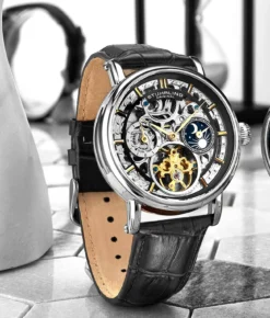 Macrocosm 4000 Automatic 43mm Skeleton With Dual Time(4000 Automatic 43mm Skeleton) -Alexander Store Stuhrling 4000.2 Legacy LS2