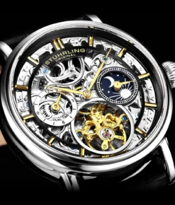 Macrocosm 4000 Automatic 43mm Skeleton With Dual Time(4000 Automatic 43mm Skeleton) -Alexander Store Stuhrling 4000.2 Legacy MC1
