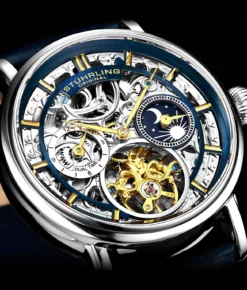 Macrocosm 4000 Automatic 43mm Skeleton With Dual Time(4000 Automatic 43mm Skeleton) -Alexander Store Stuhrling 4000.3 Legacy MC1