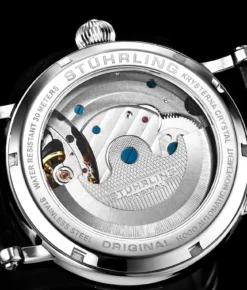 Macrocosm 4000 Automatic 43mm Skeleton With Dual Time(4000 Automatic 43mm Skeleton) -Alexander Store Stuhrling 4000.3 Macro Caseback