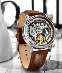 Macrocosm 4000 Automatic 43mm Skeleton With Dual Time(4000 Automatic 43mm Skeleton) -Alexander Store Stuhrling 4000.4 Legacy LS2