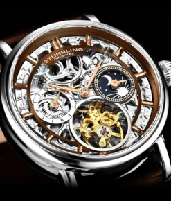 Macrocosm 4000 Automatic 43mm Skeleton With Dual Time(4000 Automatic 43mm Skeleton) -Alexander Store Stuhrling 4000.4 Legacy MC1