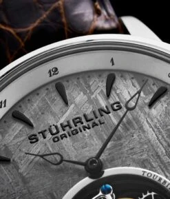 Galactic Labyrinth 42mm Tourbillon(Meteorite 860 Hand Wind 42mm Tourbillon) -Alexander Store Stuhrling 860.01 Meteorite Tourbillon MC3