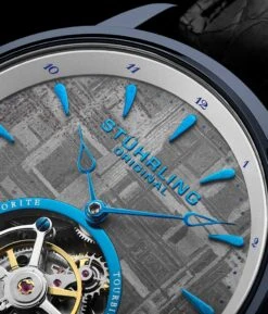 Galactic Labyrinth 42mm Tourbillon(Meteorite 860 Hand Wind 42mm Tourbillon) -Alexander Store Stuhrling 860.02 Meteorite Tourbillon MC4