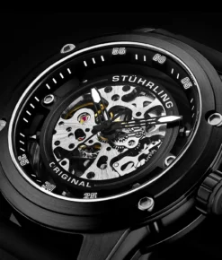 The Titan Automatic 50mm Skeleton(989 Automatic 50mm Skeleton) -Alexander Store Stuhrling 989.01 Legacy MC1