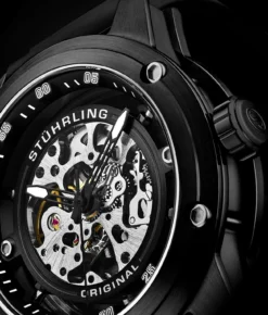 The Titan Automatic 50mm Skeleton(989 Automatic 50mm Skeleton) -Alexander Store Stuhrling 989.01 Legacy MC3