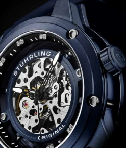 The Titan Automatic 50mm Skeleton(989 Automatic 50mm Skeleton) -Alexander Store Stuhrling 989.02 Legacy MC3