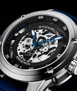 The Titan Automatic 50mm Skeleton(989 Automatic 50mm Skeleton) -Alexander Store Stuhrling 989.04 Legacy MC1