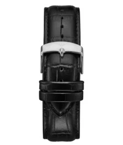 Alligator Embossed Black Leather 24mm Strap(Alligator Embossed Black Leather 24mm Strap)
