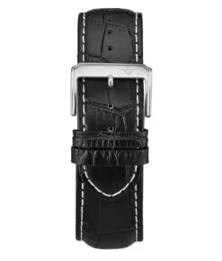 Alligator Embossed Black Leather 24mm Strap(Alligator Embossed Black Leather 24mm Strap 6)