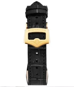 20mm Leather Strap With Stainless Steel Deployant Buckle(20mm Leather Strap With Stainless Steel Deployant Buckle) 25 20mm Leather Strap With Stainless Steel Deployant Buckle(20mm Leather Strap With Stainless Steel Deployant Buckle) -Alexander Store strap.dplt .black .ST20X18.1 DB 18 YG 1
