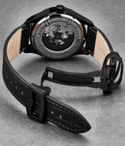 22mm Leather Strap With Stainless Steel Deployant Buckle(Leather Deployant Strap With Stainless Steel Deployant Buckle 3) 23 22mm Leather Strap With Stainless Steel Deployant Buckle(Leather Deployant Strap With Stainless Steel Deployant Buckle 3) -Alexander Store strap.dplt .black .ST22X20.1 DB 20 BK 4
