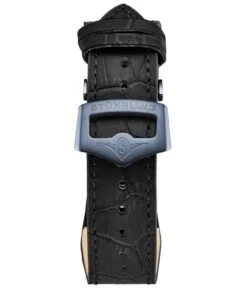 22mm Leather Strap With Stainless Steel Deployant Buckle(Leather Deployant Strap With Stainless Steel Deployant Buckle 3) 25 22mm Leather Strap With Stainless Steel Deployant Buckle(Leather Deployant Strap With Stainless Steel Deployant Buckle 3) -Alexander Store strap.dplt .black .ST22X20.1 DB 20 BU 1