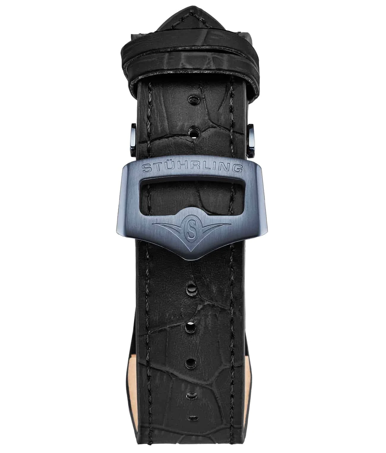 22mm Leather Strap With Stainless Steel Deployant Buckle(Leather Deployant Strap With Stainless Steel Deployant Buckle 3) 6 22mm Leather Strap With Stainless Steel Deployant Buckle(Leather Deployant Strap With Stainless Steel Deployant Buckle 3) - Image 6