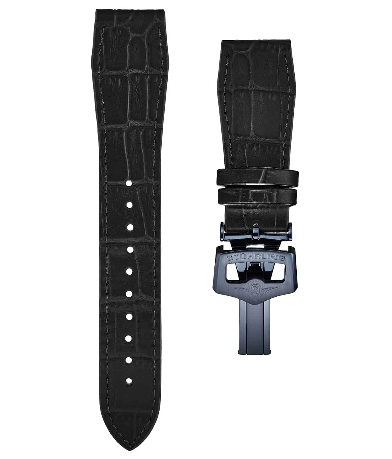 22mm Leather Strap With Stainless Steel Deployant Buckle(Leather Deployant Strap With Stainless Steel Deployant Buckle 3) 7 22mm Leather Strap With Stainless Steel Deployant Buckle(Leather Deployant Strap With Stainless Steel Deployant Buckle 3) - Image 7