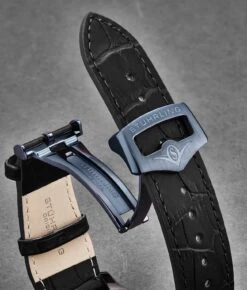 22mm Leather Strap With Stainless Steel Deployant Buckle(Leather Deployant Strap With Stainless Steel Deployant Buckle 3) 27 22mm Leather Strap With Stainless Steel Deployant Buckle(Leather Deployant Strap With Stainless Steel Deployant Buckle 3) -Alexander Store strap.dplt .black .ST22X20.1 DB 20 BU 3