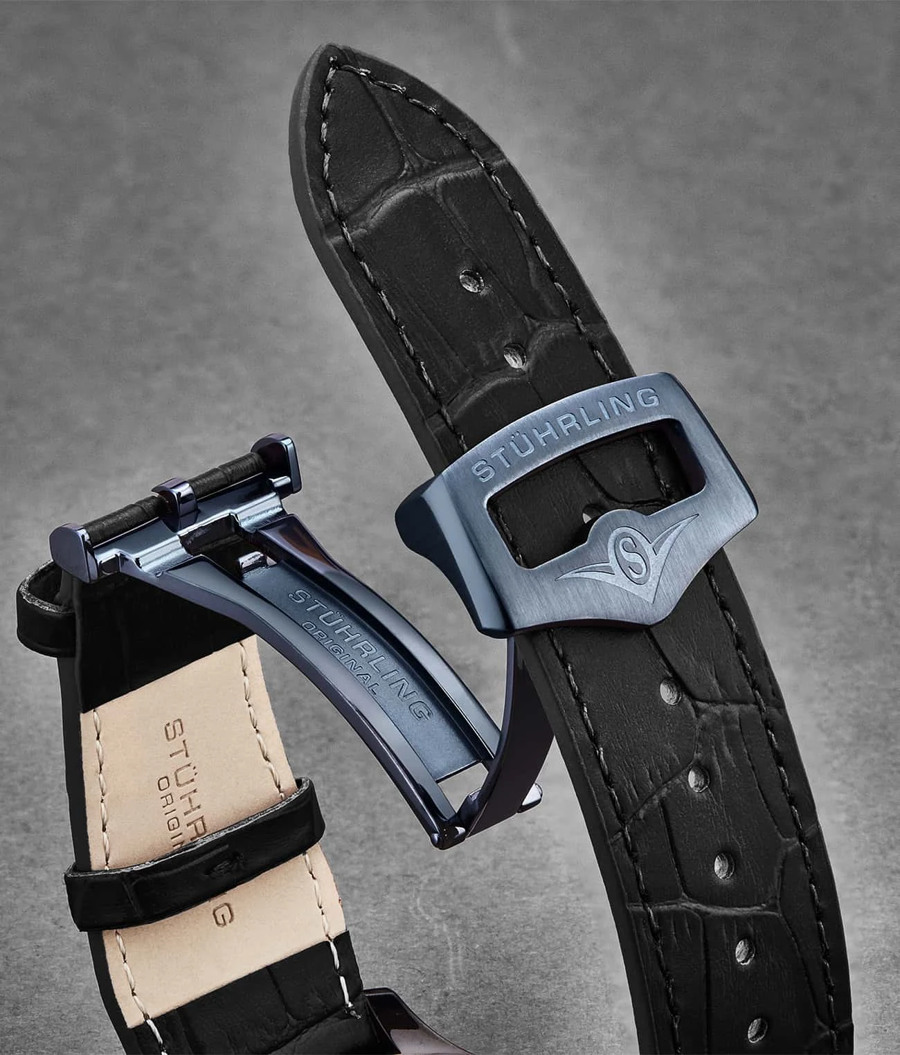 22mm Leather Strap With Stainless Steel Deployant Buckle(Leather Deployant Strap With Stainless Steel Deployant Buckle 3) 8 22mm Leather Strap With Stainless Steel Deployant Buckle(Leather Deployant Strap With Stainless Steel Deployant Buckle 3) - Image 8