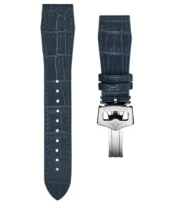 20mm Leather Strap With Stainless Steel Deployant Buckle(20mm Leather Strap With Stainless Steel Deployant Buckle) 36 20mm Leather Strap With Stainless Steel Deployant Buckle(20mm Leather Strap With Stainless Steel Deployant Buckle) -Alexander Store strap.dplt .blue .ST20X18.3 DB 18 SS 2