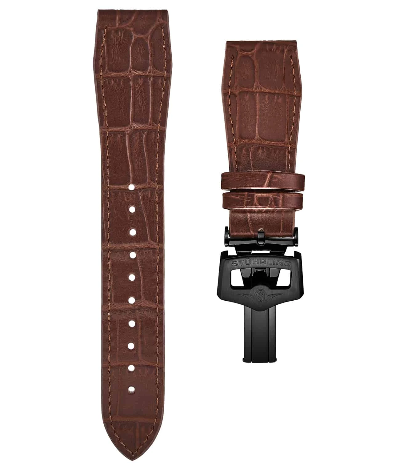 24mm Leather Strap With Stainless Steel Deployant Buckle(24mm Leather Strap With Stainless Steel Deployant Buckle 1) 7 24mm Leather Strap With Stainless Steel Deployant Buckle(24mm Leather Strap With Stainless Steel Deployant Buckle 1) - Image 7