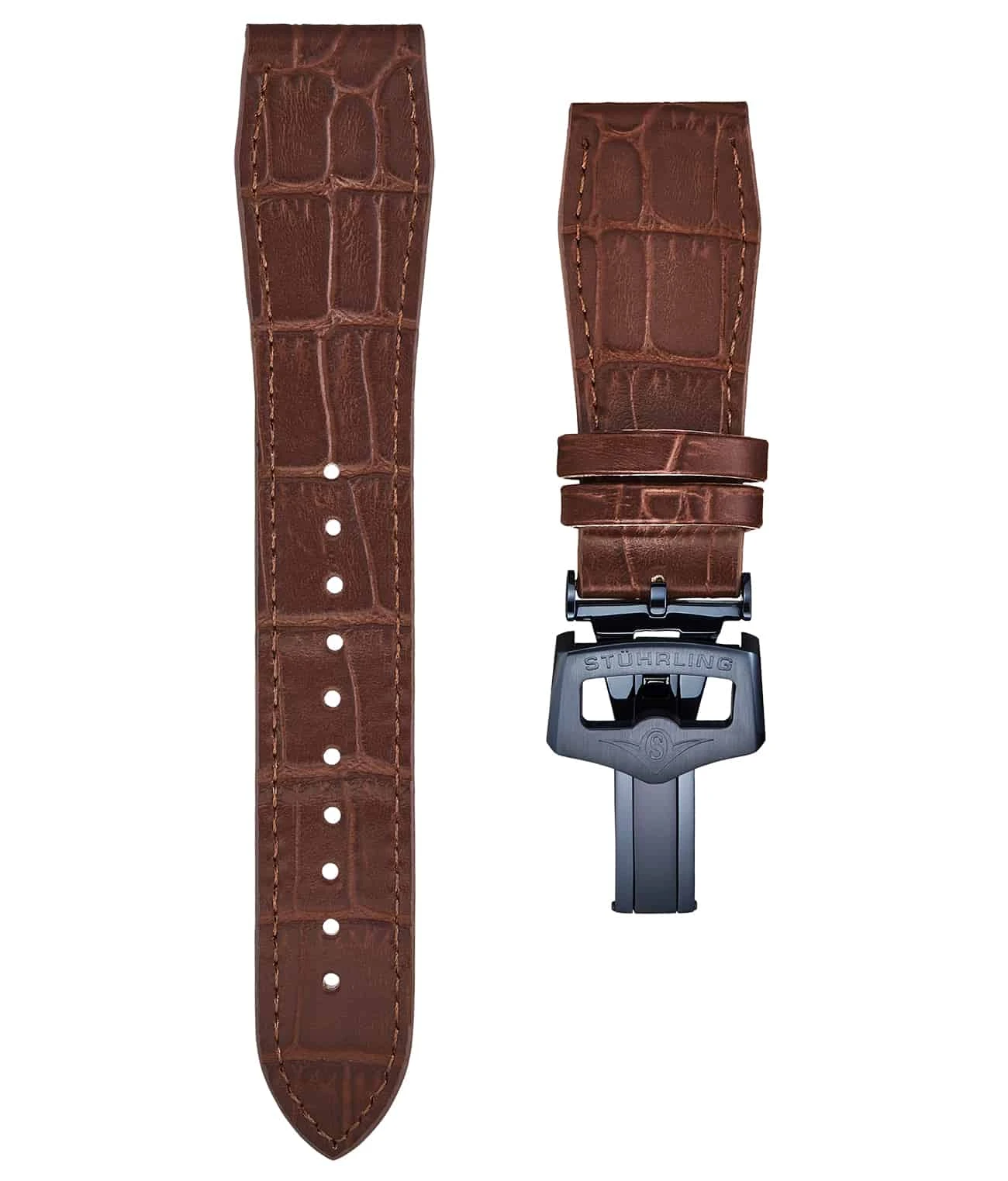 24mm Leather Strap With Stainless Steel Deployant Buckle(24mm Leather Strap With Stainless Steel Deployant Buckle 1) 12 24mm Leather Strap With Stainless Steel Deployant Buckle(24mm Leather Strap With Stainless Steel Deployant Buckle 1) - Image 12