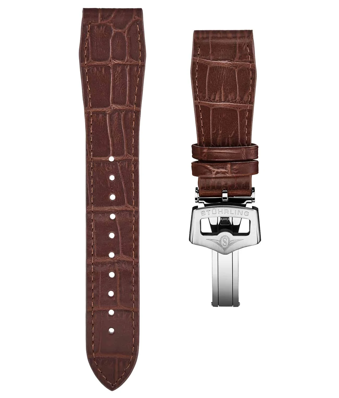 24mm Leather Strap With Stainless Steel Deployant Buckle(24mm Leather Strap With Stainless Steel Deployant Buckle 1) 2 24mm Leather Strap With Stainless Steel Deployant Buckle(24mm Leather Strap With Stainless Steel Deployant Buckle 1) - Image 2