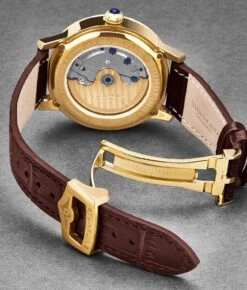 24mm Leather Strap With Stainless Steel Deployant Buckle(24mm Leather Strap With Stainless Steel Deployant Buckle 1) 38 24mm Leather Strap With Stainless Steel Deployant Buckle(24mm Leather Strap With Stainless Steel Deployant Buckle 1) -Alexander Store strap.dplt .brown .ST24X22.2 DB 22 YG 4